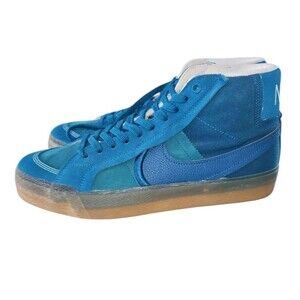 Nike Zoom Blazer Mid Premium Teal Blue Gum Sole Sneakers Casual Shoe Size 11
